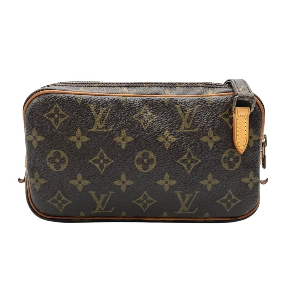 LOUIS VUITTON Authentic Brown Monogram Canvas Pochette Shoulder Bag - Picture 3 of 11